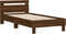 vidaXL - Bedframe - met - hoofdbord - zonder - matras - bruin - eiken - 100x200 - cm