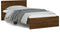 vidaXL - Bedframe - met - hoofdbord - zonder - matras - bruin - eiken - 100x200 - cm