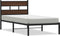 vidaXL - Bedframe - met - hoofdbord - zonder - matras - bruin - eikenkleur - 90x190 - cm