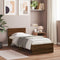 vidaXL - Bedframe - met - hoofdbord - zonder - matras - bruin - eikenkleur - 90x200 - cm