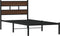 vidaXL - Bedframe - met - hoofdbord - zonder - matras - bruin - eikenkleur - 90x190 - cm