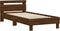 vidaXL - Bedframe - met - hoofdbord - zonder - matras - bruin - eikenkleur - 75x190 - cm