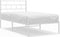 vidaXL - Bedframe - met - hoofdbord - zonder - matras - metaal - wit - 75x190 - cm