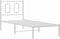 vidaXL - Bedframe - met - hoofdbord - zonder - matras - metaal - wit - 75x190 - cm