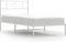 vidaXL - Bedframe - met - hoofdbord - zonder - matras - metaal - wit - 75x190 - cm