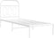 vidaXL - Bedframe - met - hoofdbord - zonder - matras - metaal - wit - 75x190 - cm