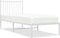 vidaXL - Bedframe - met - hoofdbord - zonder - matras - metaal - wit - 75x190 - cm