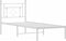 vidaXL - Bedframe - met - hoofdbord - zonder - matras - metaal - wit - 75x190 - cm