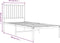 vidaXL - Bedframe - met - hoofdbord - zonder - matras - metaal - wit - 75x190 - cm