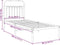 vidaXL - Bedframe - met - hoofdbord - zonder - matras - metaal - wit - 75x190 - cm