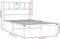 vidaXL - Bedframe - met - hoofdbord - zonder - matras - metaal - wit - 75x190 - cm