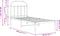 vidaXL - Bedframe - met - hoofdbord - zonder - matras - metaal - wit - 75x190 - cm