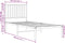 vidaXL - Bedframe - met - hoofdbord - zonder - matras - metaal - wit - 75x190 - cm