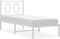 vidaXL - Bedframe - met - hoofdbord - zonder - matras - metaal - wit - 75x190 - cm
