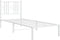 vidaXL - Bedframe - met - hoofdbord - zonder - matras - metaal - wit - 75x190 - cm
