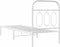 vidaXL - Bedframe - met - hoofdbord - zonder - matras - metaal - wit - 75x190 - cm