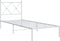 vidaXL - Bedframe - met - hoofdbord - zonder - matras - metaal - wit - 75x190 - cm