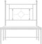 vidaXL - Bedframe - met - hoofdbord - zonder - matras - metaal - wit - 75x190 - cm
