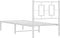 vidaXL - Bedframe - met - hoofdbord - zonder - matras - metaal - wit - 75x190 - cm