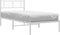 vidaXL - Bedframe - met - hoofdbord - zonder - matras - metaal - wit - 75x190 - cm
