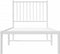 vidaXL - Bedframe - met - hoofdbord - zonder - matras - metaal - wit - 75x190 - cm