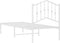 vidaXL - Bedframe - met - hoofdbord - zonder - matras - metaal - wit - 75x190 - cm