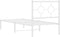 vidaXL - Bedframe - met - hoofdbord - zonder - matras - metaal - wit - 75x190 - cm