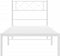 vidaXL - Bedframe - met - hoofdbord - zonder - matras - metaal - wit - 75x190 - cm