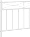 vidaXL - Bedframe - met - hoofdbord - zonder - matras - metaal - wit - 75x190 - cm