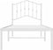 vidaXL - Bedframe - met - hoofdbord - zonder - matras - metaal - wit - 75x190 - cm