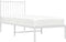 vidaXL - Bedframe - met - hoofdbord - zonder - matras - metaal - wit - 75x190 - cm
