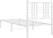 vidaXL - Bedframe - met - hoofdbord - zonder - matras - metaal - wit - 75x190 - cm