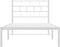 vidaXL - Bedframe - met - hoofdbord - zonder - matras - metaal - wit - 75x190 - cm