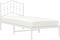 vidaXL - Bedframe - met - hoofdbord - zonder - matras - metaal - wit - 75x190 - cm