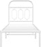 vidaXL - Bedframe - met - hoofdbord - zonder - matras - metaal - wit - 75x190 - cm