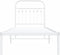 vidaXL - Bedframe - met - hoofdbord - zonder - matras - metaal - wit - 75x190 - cm