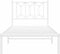 vidaXL - Bedframe - met - hoofdbord - zonder - matras - metaal - wit - 75x190 - cm