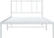 vidaXL - Bedframe - met - hoofdbord - zonder - matras - metaal - wit - 75x190 - cm