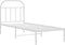 vidaXL - Bedframe - met - hoofdbord - zonder - matras - metaal - wit - 75x190 - cm