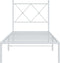 vidaXL - Bedframe - met - hoofdbord - zonder - matras - metaal - wit - 75x190 - cm