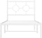 vidaXL - Bedframe - met - hoofdbord - zonder - matras - metaal - wit - 75x190 - cm