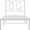 vidaXL - Bedframe - met - hoofdbord - zonder - matras - metaal - wit - 75x190 - cm