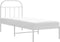 vidaXL - Bedframe - met - hoofdbord - zonder - matras - metaal - wit - 75x190 - cm