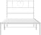 vidaXL - Bedframe - met - hoofdbord - zonder - matras - metaal - wit - 75x190 - cm