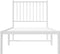 vidaXL - Bedframe - met - hoofdbord - zonder - matras - metaal - wit - 75x190 - cm