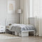 vidaXL - Bedframe - met - hoofdbord - zonder - matras - metaal - wit - 75x190 - cm