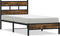 vidaXL - Bedframe - met - hoofdbord - zonder - matras - sonoma - eiken - 100x190 - cm