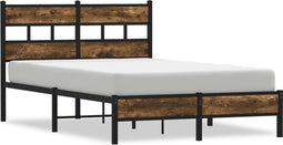 vidaXL - Bedframe - met - hoofdbord - zonder - matras - sonoma - eiken - 120x200 - cm