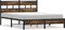 vidaXL - Bedframe - met - hoofdbord - zonder - matras - sonoma - eiken - 150x200 - cm