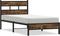 vidaXL - Bedframe - met - hoofdbord - zonder - matras - sonoma - eiken - 90x190 - cm